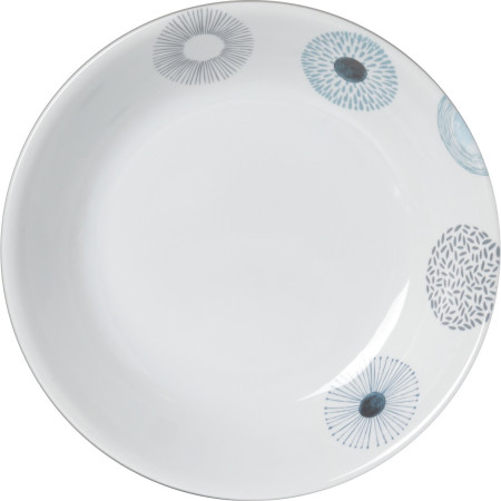 Teller Brunner Deep Plate ø 21cm weiß/blau