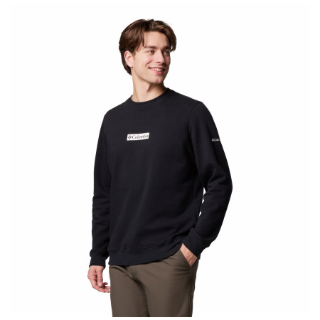 Herren-Sweatshirt Columbia Trek™ Crew schwarz/weiß Black, Puff Box Gem Logo