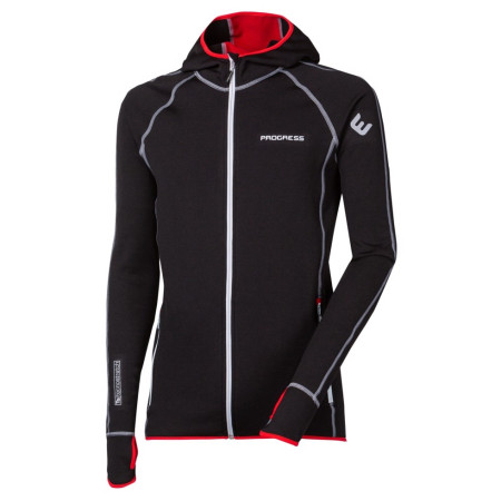 Herren-Sweatshirt Progress TS Torez Hoody 17CG schwarz/rot Black/Red