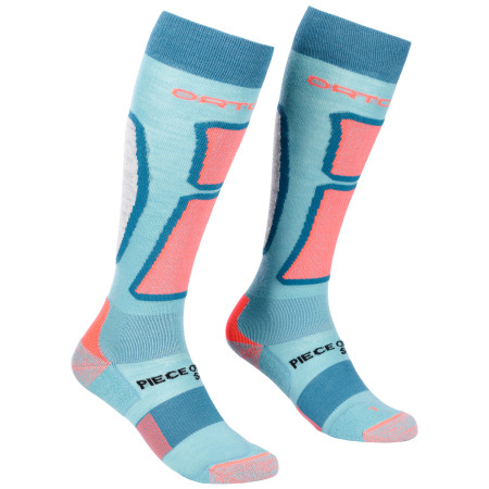 Damen-Kniestrümpfe Ortovox W's Ski Rock'N'Wool Long Socks hellblau IceWaterfall