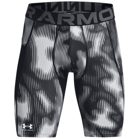 Herren funktionelle Boxershorts Under Armour HG Prtd Long Shorts schwarz/weiß Black / / White