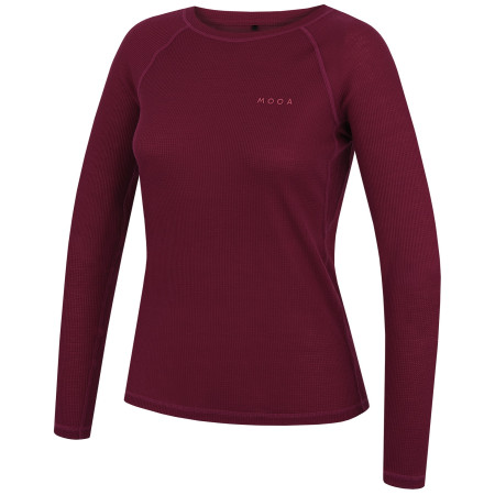 Damen-T-Shirt MOOA Singlebase Active Long rot Raspberry