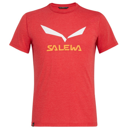 Herren-T-Shirt Salewa Solidlogo Dri-Rel M S/S Tee rot 1806 tango red melange