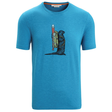 Herren-T-Shirt Icebreaker Men Central Classic SS Tee Otter Paddle blau Geo Blue