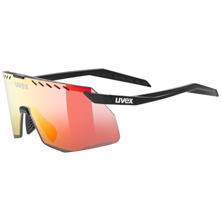 Sonnenbrille Uvex Pace Stage S Cv schwarz/rot Black Matt/Mir.Red