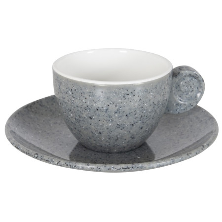 Tassen-Set Gimex Espresso set Granite grey 4p hellgrau