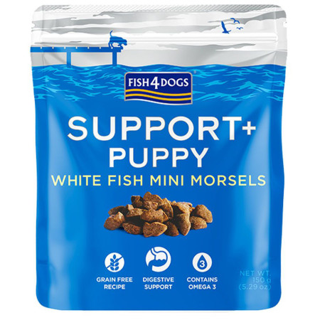 Hundeleckerlis Fish4Dogs Puppy White Fish Morsels Digestion 150g