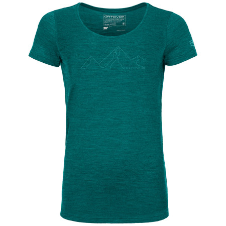Damen-Funktionsshirt Ortovox W's 150 Cool Mountain Face TS grün PacificGreenBlend