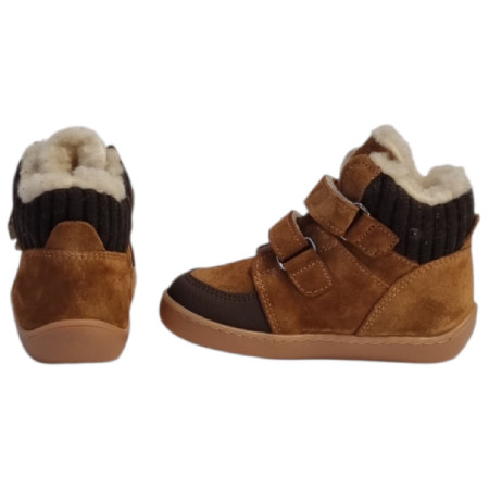 Kinder-Barfußschuhe beBare 3555TY Tan