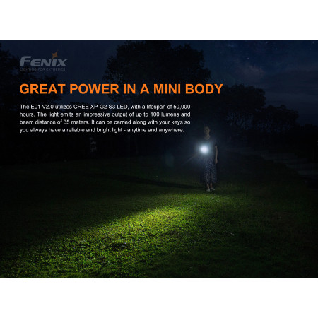 Taschenlampe Fenix E01 V2.0 blue