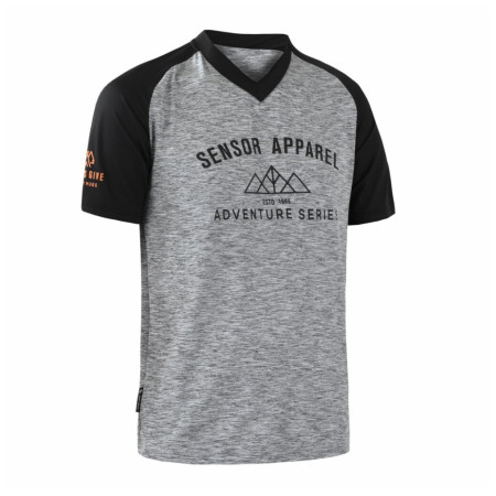 Herren Radtrikot Sensor Cyklo Charger grau/schwarz