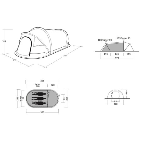 Wanderzelt Outwell Nexion 3 Forest