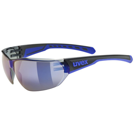 Sonnenbrille Uvex Equate schwarz/blau Black-Blue Matt/ Mir.Blue