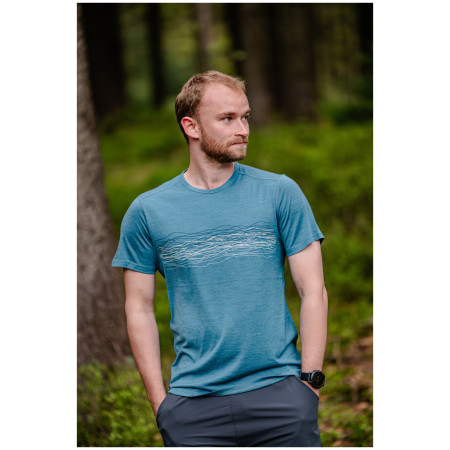 Herren-T-Shirt MOOA Merino Lyolite Waves 150 Short