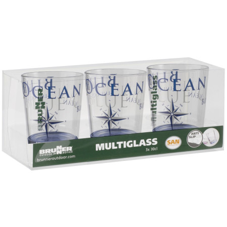 Set Gläser Brunner Set Multiglass Blue Ocean SAN - 3ks