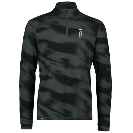 Herren-Funktionsshirt Mons Royale Cascade Merino Flex 200 1/4 Zip Rosin Motion schwarz/grau RosinMotion