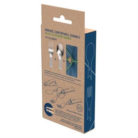 Besteck Opinel Picnic Plus mit Gabel/Löffel/Serviette
