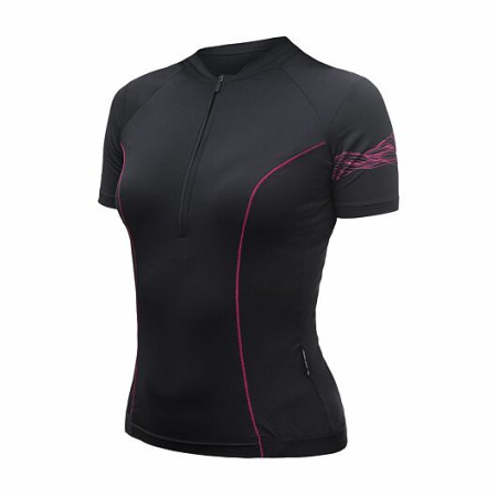 Damen-Radtrikot Sensor Coolmax Entry schwarz True black