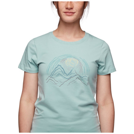 Damen-T-Shirt Black Diamond Summit Scribble Tee blau Ice blue