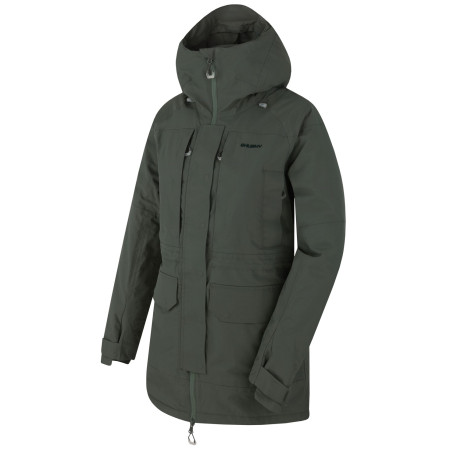 Damen-Wintermantel Husky Nigalo L grün dk. grey green