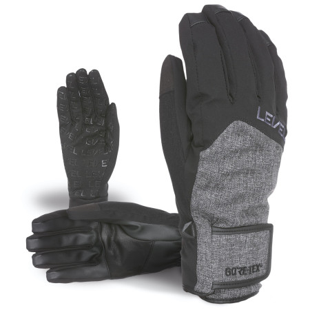 Herrenhandschuh Level Rescue Gore-Tex schwarz/grau Black-Grey