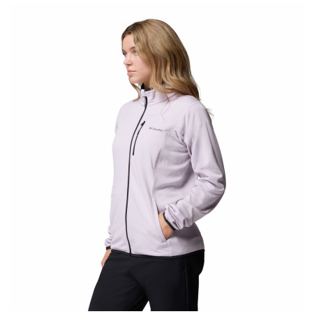 Damen-Sweatshirt Columbia Essential Hike™ Grid Fleece Full Zip lila Lavender Pearl, Black
