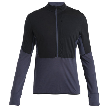 Herren Funktions-Sweatshirt Icebreaker Men Merino 200 Realfleece™ Descender LS Half Zip schwarz Black/Graphite/Cb