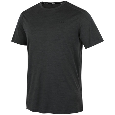 Herren-T-Shirt MOOA Merino Lyolite 150 Short schwarz black melange