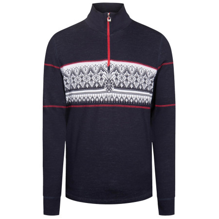 Herrenpullover Dale of Norway Moritz Masc Basic Sweater blau/weiß Navy White Raspberry