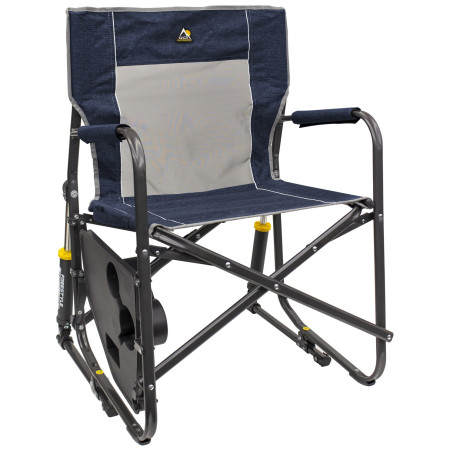 Campingstuhl GCI Freestyle Rocker with Side Table blau/grau Heathered Indigo