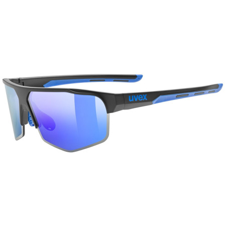 Sonnenbrille Uvex Axos Set schwarz/blau Black Matt/Mir.Blue