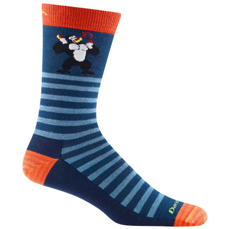 Herrensocken Darn Tough Animal Haus Crew dunkelblau deep water