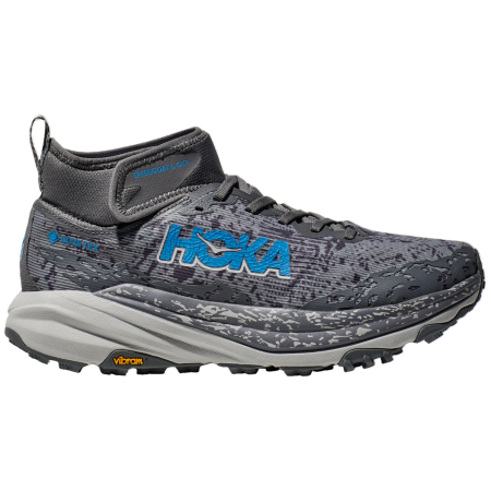 Herren Laufschuhe Hoka Speedgoat 6 Mid Gtx grau/blau Satellite Grey / Stardust