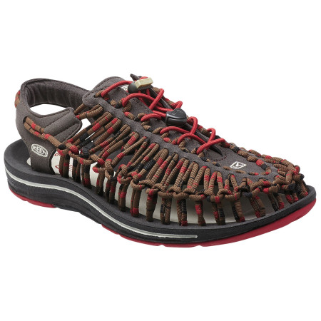 Herrensandalen Keen Uneek Stripes braun RedDahlia/Raya