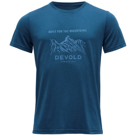 Herren-T-Shirt Devold Ulstein Man Tee blau Flood