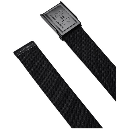 Gürtel Under Armour M's Webbing Belt schwarz Black / Pitch Gray / Black