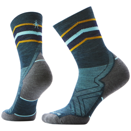 Damensocken Smartwool W Run Targeted Cushion Mid Crew blau/grau TWILIGHT BLUE