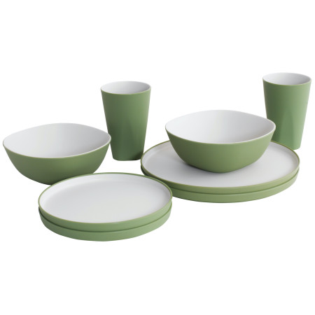 Geschirrset Outwell Gala 2 Person Dinner Set grün Shadow Green
