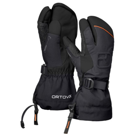Herren-Skihandschuhe Ortovox Freeride 3 Finger Glove schwarz BlackRaven