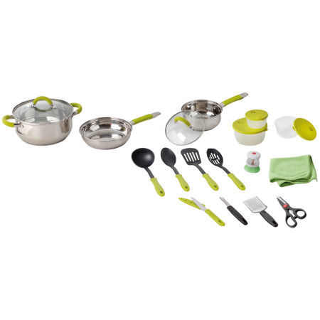 Kochset Brunner Omnibox 18+2 2023 silber/grün