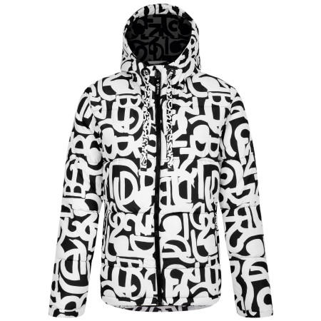 Damenjacke Dare 2b Society Jacket schwarz/weiß Black & White Graffiti