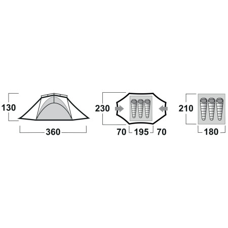 Wanderzelt Husky Brofur 3