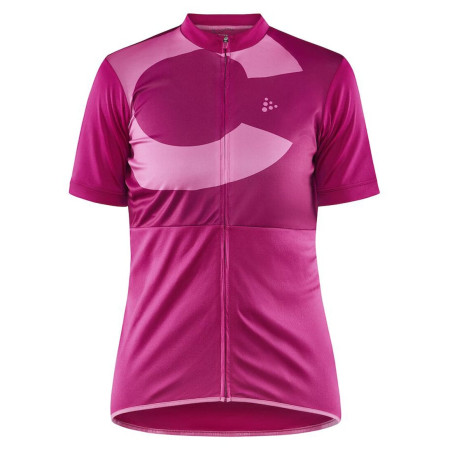 Damen-Radtrikot Craft Core Endur Logo rosa Roxo-Camelia