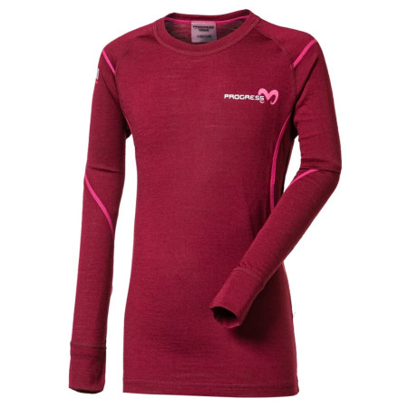 Kinder-Funktionsshirt Progress MW NDRD pflaumenfarbe švestkový melír