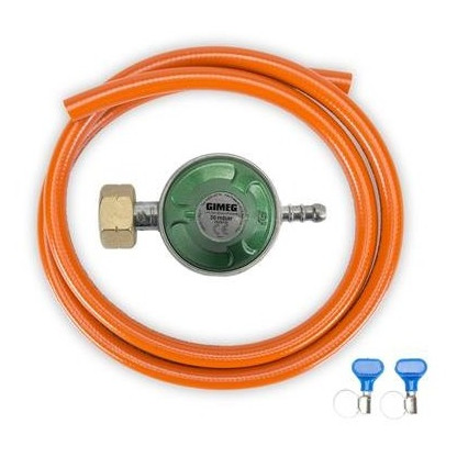 Druckregler Gimeg Druckregler mit 1,5m Schlauch und Klemmen