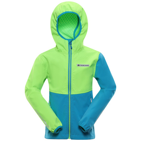 Kinderjacke Alpine Pro Grolo blau/grün neon green gecko