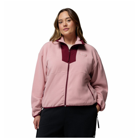Damen-Sweatshirt Columbia Sequoia Grove™ Full Zip Fleece rosa Eraser Pink, Rich Wine