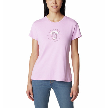 Damen-T-Shirt Columbia Sloan Ridge™ Graphic SS Tee lila Cosmos Heather, Naturally Boundless
