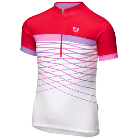 Kinder-Radtrikot Etape Lucky weiß/rosa bílá/růžová