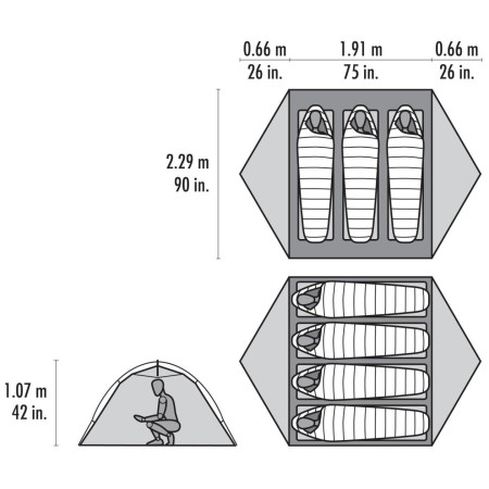 Wanderzelt MSR Hubba Hubba HD 3P